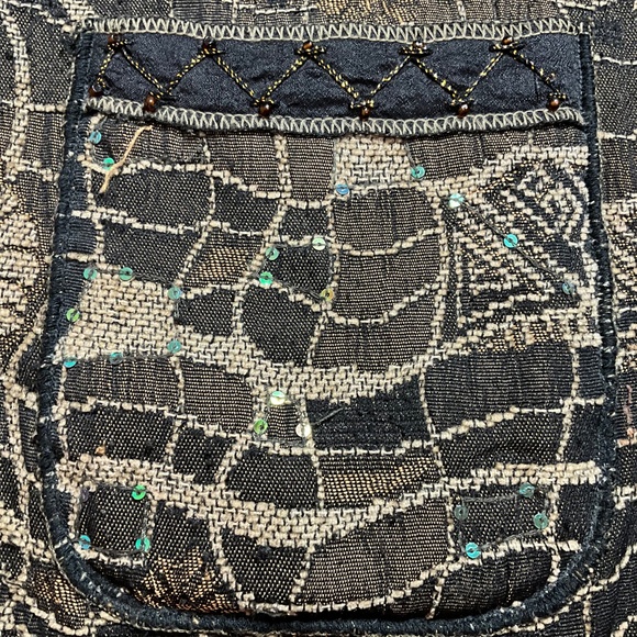 YAK MAGIK Boho Reversible Button Front Jacket LARGE - Picture 9 of 11